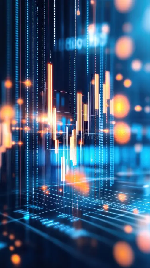 futuristic-digital-technology-background-glowing-bar-graphs-vertical-data-lines-blue-orange-illuminations-analysis-376268574